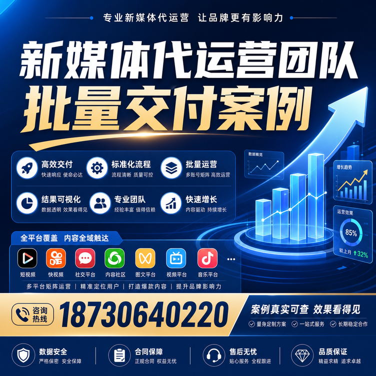 广安代运营公司多客户账号批量高效交付案例